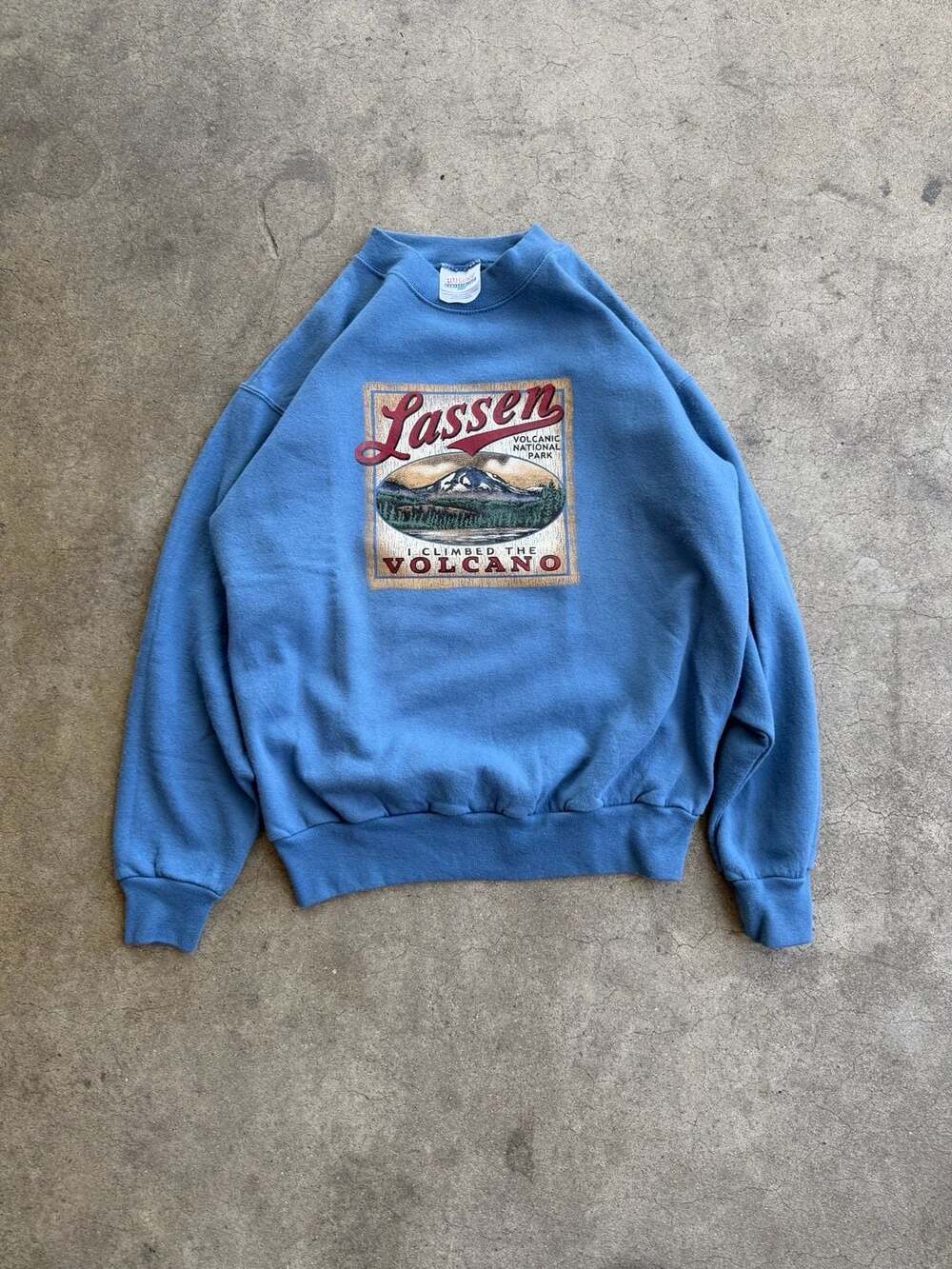 Vintage Hanes Lassen Volcanic National Park "I Climbed The Volcano" Sweatshirt